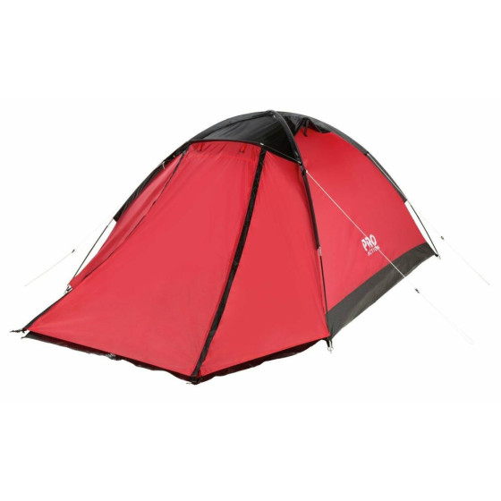 Pro Action 4 Man 1 Room Dome Camping Tent - Red