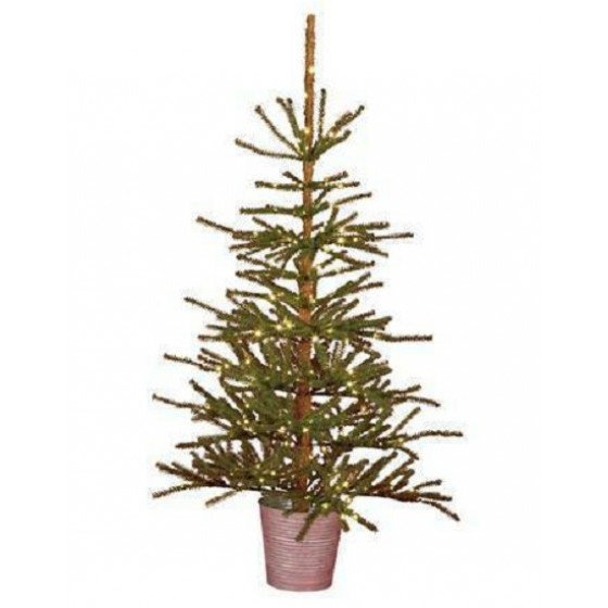 Home 5ft Natural Pre-Lit Christmas Tree - Green