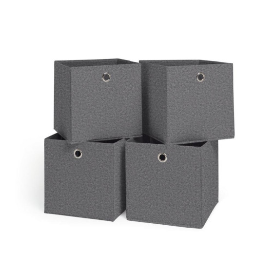 Habitat Set of 4 Squares Boxes - Grey