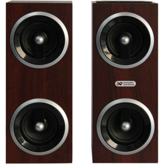 Acoustic Solutions Wooden Speaker with Dock - Brown