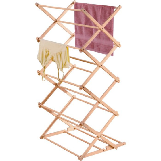 Living Wooden Concertina Indoor Clothes Airer