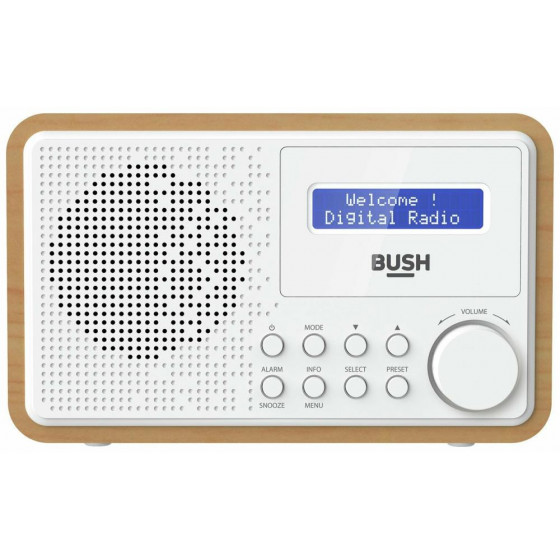 Bush Wooden DAB Radio - White & Brown