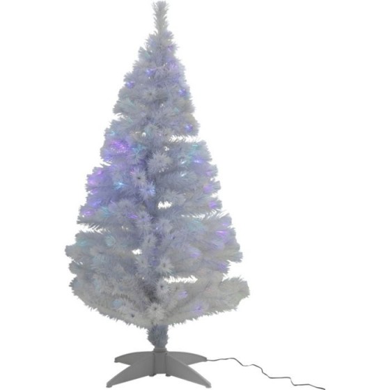White Fibre Optic Christmas Tree - 5ft (Discolouration To Top Part)