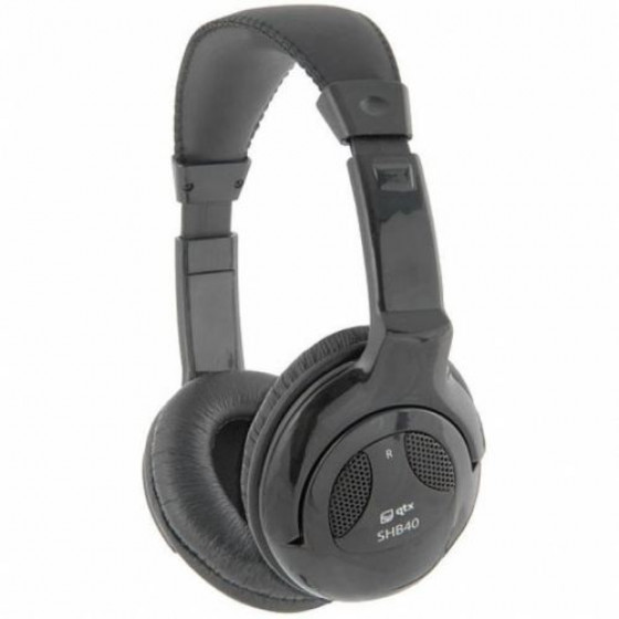 QTX SHB40 Stereo Hi-Fi Headphones - Black