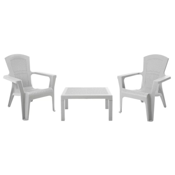 Home Baltimore 2 Seater Bistro Set - Light Grey