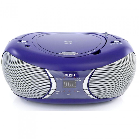 Bush Portable CD & MP3 Player Stereo Boombox - Purple