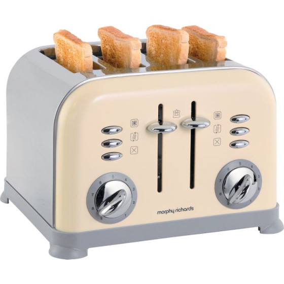 Morphy Richards 44038 Accents Cream 4 Slice Toaster