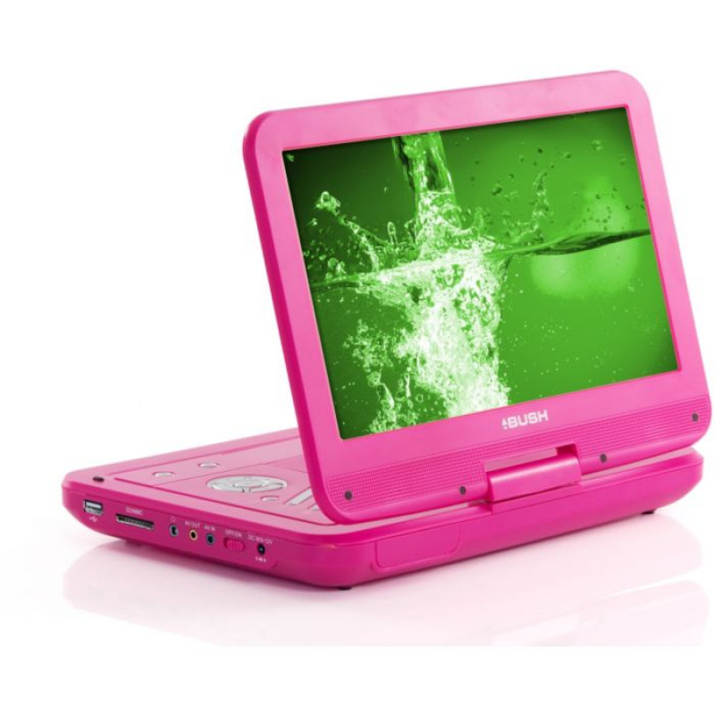 Bush 10 Inch Portable Dvd Player Pink No Ear Phones Portable Dvd