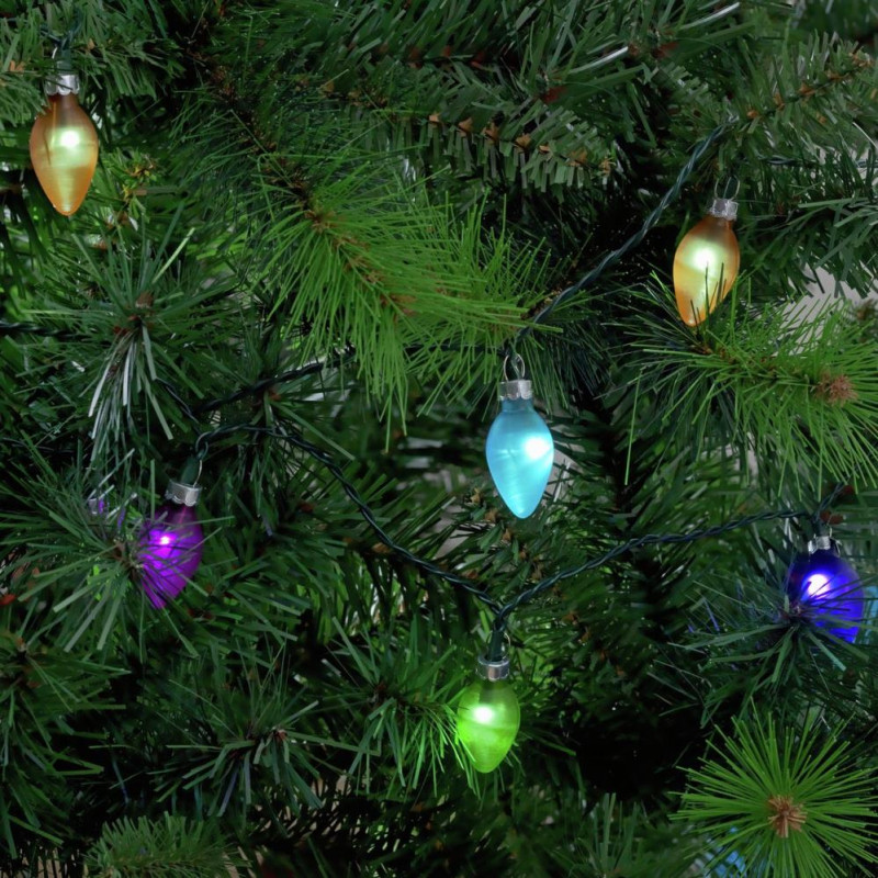 Habitat Retro 40 LED Multicoloured Bulbs Christmas Lights - Christmas ...
