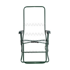 Home Folding Metal Reclining Garden Chair - Green (No Cushion)