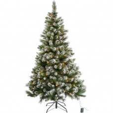 Pre Lit Snow Tipped Christmas Tree with 180 Lights - 6ft