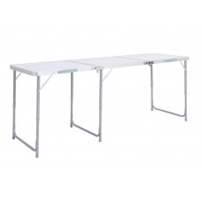 ProAction Height Adjustable 180cm Folding Camping Table